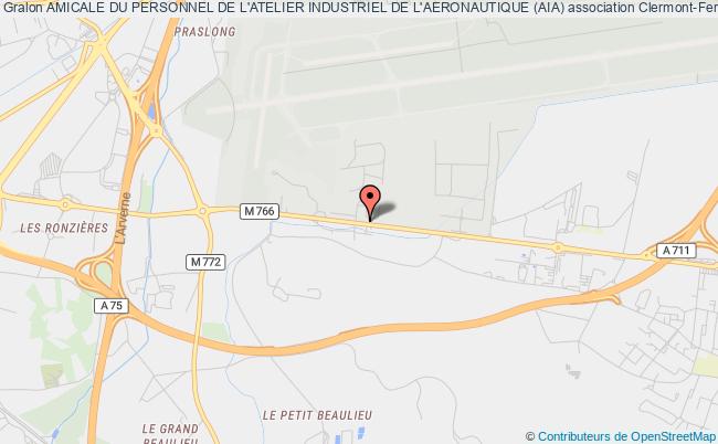 plan association Amicale Du Personnel De L'atelier Industriel De L'aeronautique (aia) Clermont-Ferrand