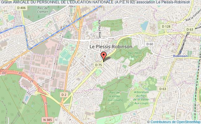 plan association Amicale Du Personnel De L'education Nationale (a.p.e.n 92) Le    Plessis-Robinson