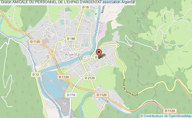 plan association Amicale Du Personnel De L'ehpad D'argentat Argentat-sur-Dordogne