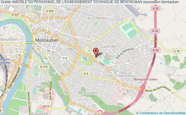 plan association Amicale Du Personnel De L'enseignement Technique De Montauban Montauban