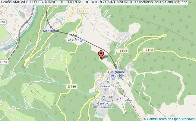 plan association Amicale Du Personnel De L'hopital De Bourg Saint Maurice Bourg-Saint-Maurice