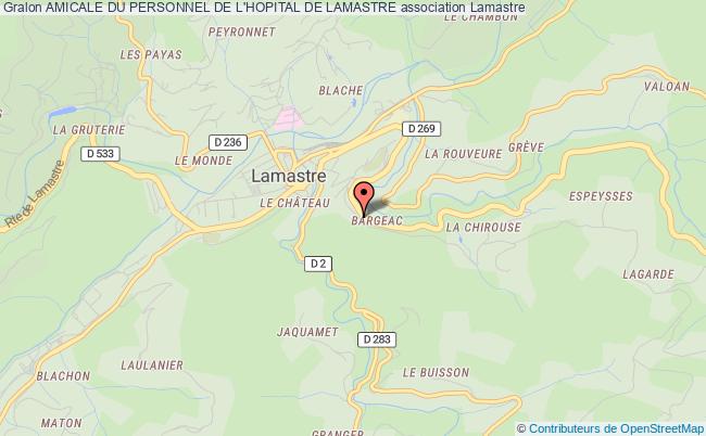 plan association Amicale Du Personnel De L'hopital De Lamastre Lamastre