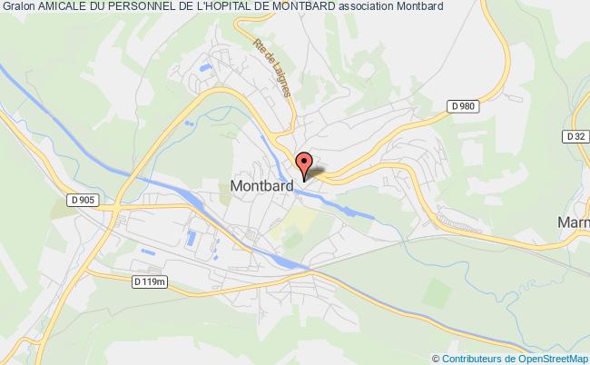 plan association Amicale Du Personnel De L'hopital De Montbard Montbard