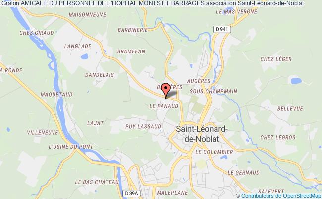 plan association Amicale Du Personnel De L'hÔpital Monts Et Barrages Saint-Léonard-de-Noblat