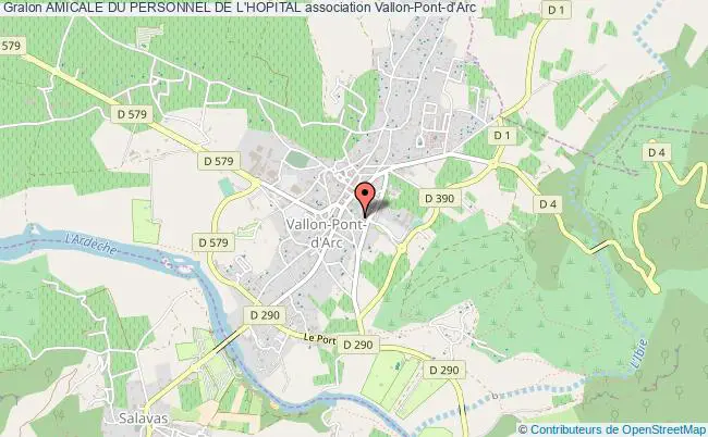 plan association Amicale Du Personnel De L'hopital Vallon-Pont-d'Arc