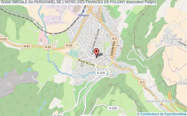 plan association Amicale Du Personnel De L'hotel Des Finances De Poligny Poligny