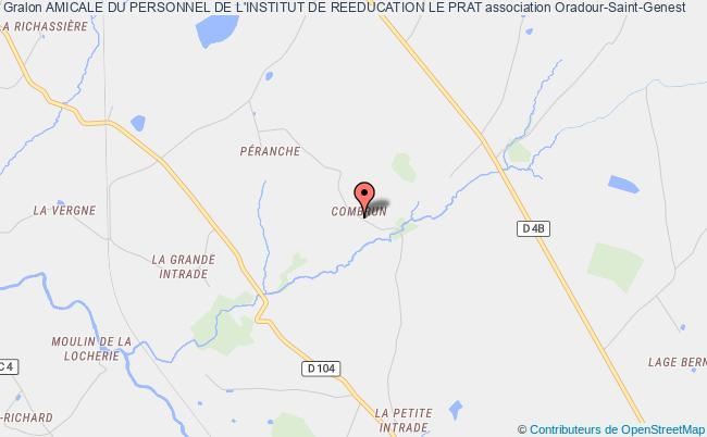 plan association Amicale Du Personnel De L'institut De Reeducation Le Prat Oradour-Saint-Genest