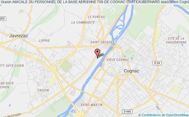 plan association Amicale Du Personnel De La Base Aerienne 709 De Cognac Chateaubernard Cognac