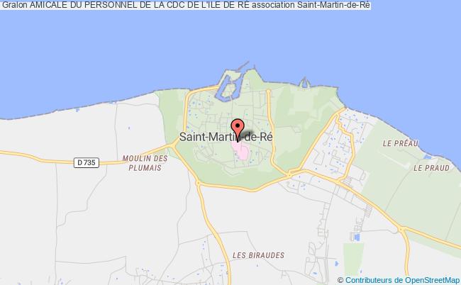 plan association Amicale Du Personnel De La Cdc De L'ile De RÉ Saint-Martin-de-Ré