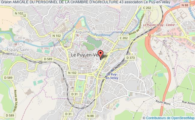 plan association Amicale Du Personnel De La Chambre D'agriculture 43 Le    Puy-en-Velay