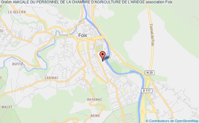 plan association Amicale Du Personnel De La Chambre D'agriculture De L'ariege Foix