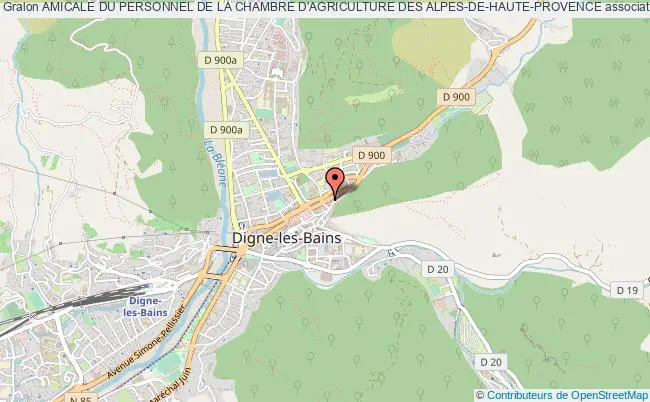 plan association Amicale Du Personnel De La Chambre D'agriculture Des Alpes-de-haute-provence Digne-les-Bains