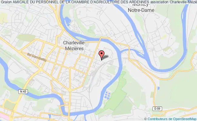 plan association Amicale Du Personnel De La Chambre D'agriculture Des Ardennes Charleville-Mézières