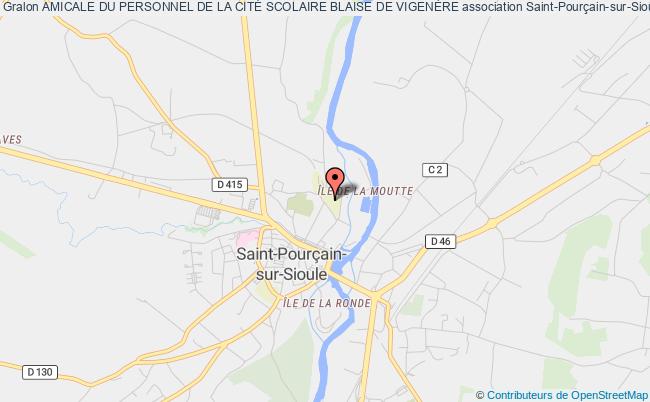 plan association Amicale Du Personnel De La CitÉ Scolaire Blaise De VigenÈre Saint-Pourçain-sur-Sioule