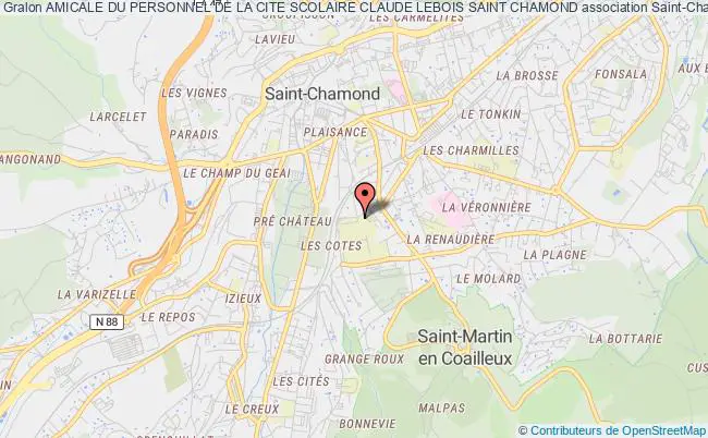 plan association Amicale Du Personnel De La Cite Scolaire Claude Lebois Saint Chamond Saint-Chamond