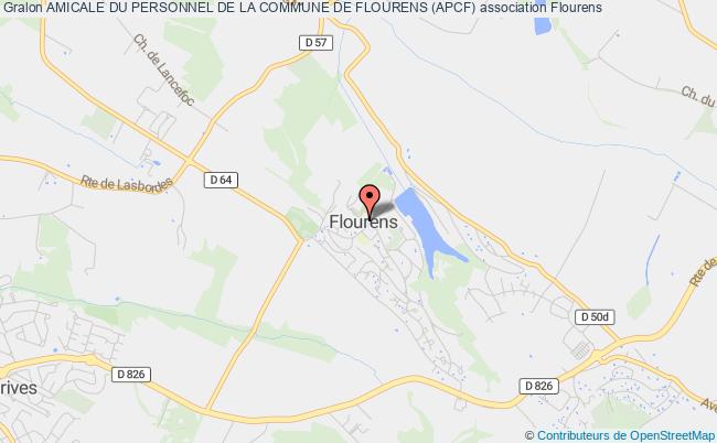 plan association Amicale Du Personnel De La Commune De Flourens (apcf) Flourens