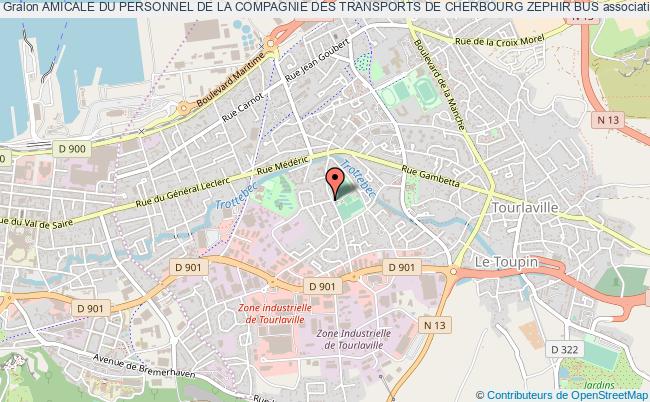 plan association Amicale Du Personnel De La Compagnie Des Transports De Cherbourg Zephir Bus Tourlaville