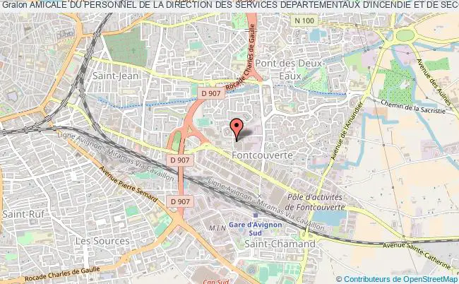 plan association Amicale Du Personnel De La Direction Des Services Departementaux D'incendie Et De Secours D'avignon Avignon