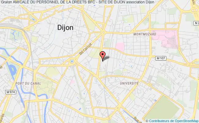plan association Amicale Du Personnel De La Dreets Bfc - Site De Dijon Dijon