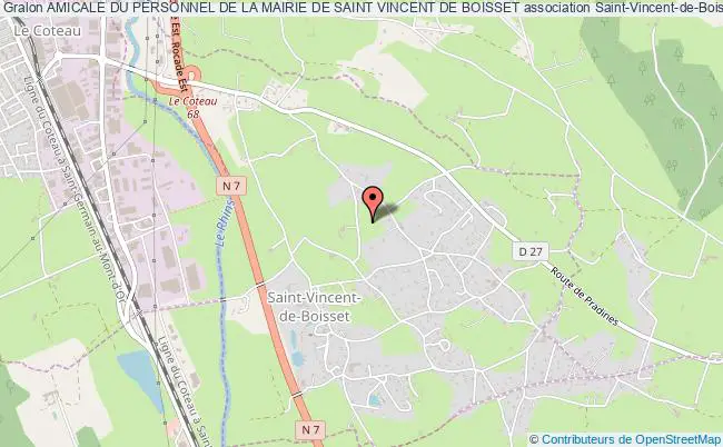 plan association Amicale Du Personnel De La Mairie De Saint Vincent De Boisset Saint-Vincent-de-Boisset