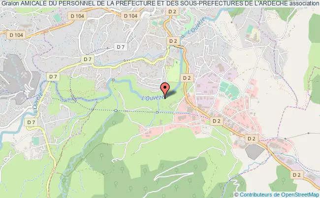 plan association Amicale Du Personnel De La Prefecture Et Des Sous-prefectures De L'ardeche Privas