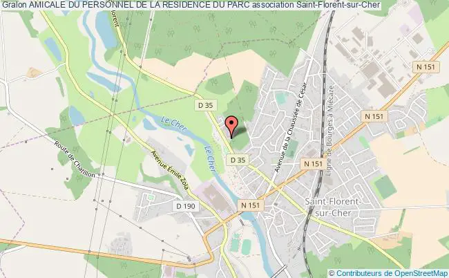 plan association Amicale Du Personnel De La Residence Du Parc Saint-Florent-sur-Cher