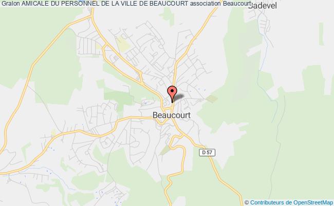 plan association Amicale Du Personnel De La Ville De Beaucourt Beaucourt