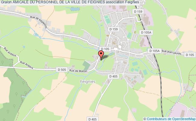 plan association Amicale Du Personnel De La Ville De Feignies Feignies