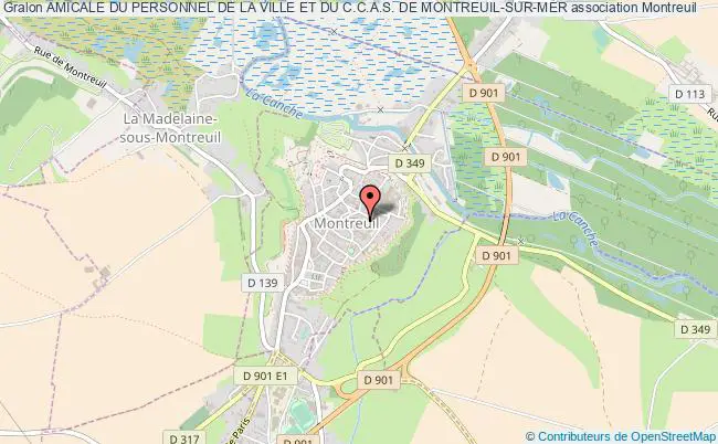 plan association Amicale Du Personnel De La Ville Et Du C.c.a.s. De Montreuil-sur-mer Montreuil