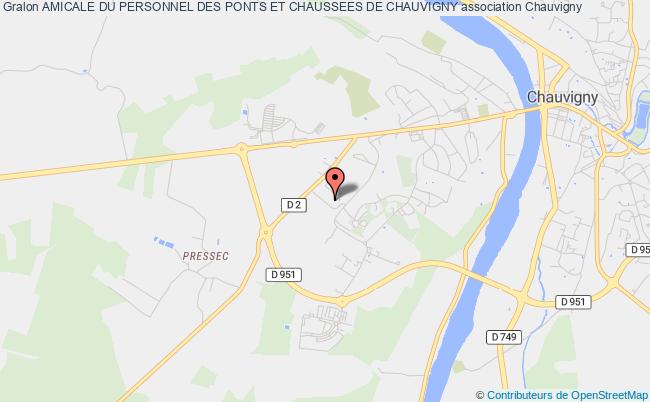 plan association Amicale Du Personnel Des Ponts Et Chaussees De Chauvigny Chauvigny