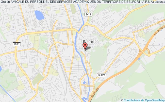 plan association Amicale Du Personnel Des Services Academiques Du Territoire De Belfort (a.p.s.a) BELFORT-CEDEX
