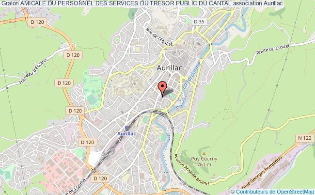plan association Amicale Du Personnel Des Services Du Tresor Public Du Cantal Aurillac