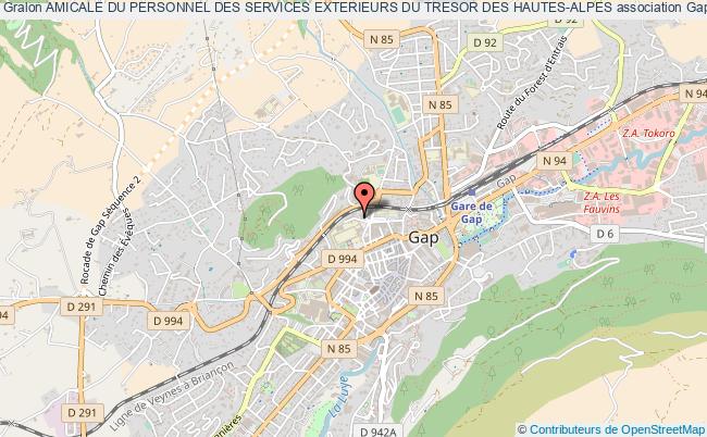 plan association Amicale Du Personnel Des Services Exterieurs Du Tresor Des Hautes-alpes Gap