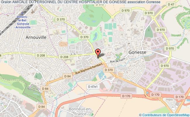 plan association Amicale Du Personnel Du Centre Hospitalier De Gonesse Gonesse