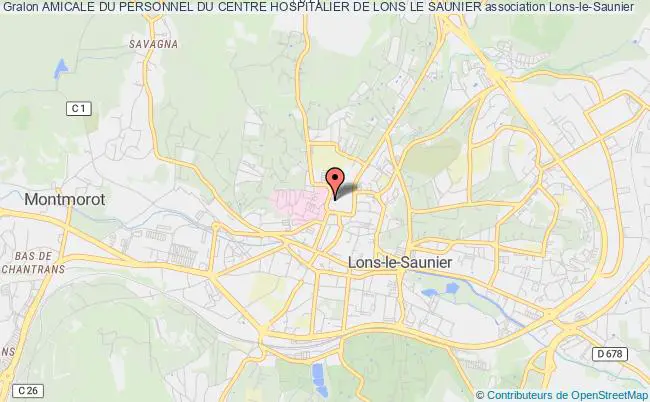 plan association Amicale Du Personnel Du Centre Hospitalier De Lons Le Saunier Lons-le-Saunier