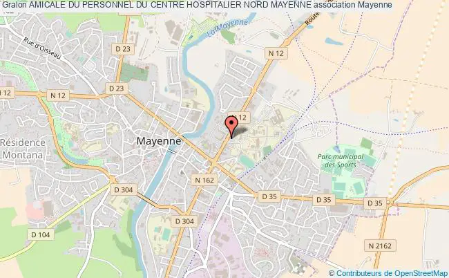 plan association Amicale Du Personnel Du Centre Hospitalier Nord Mayenne Mayenne