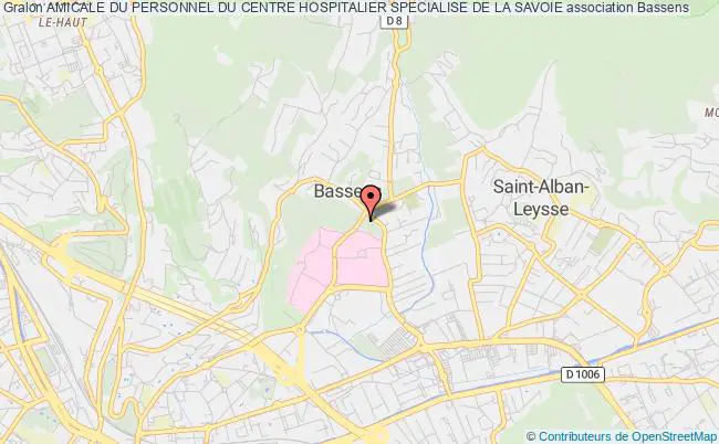 plan association Amicale Du Personnel Du Centre Hospitalier Specialise De La Savoie Bassens