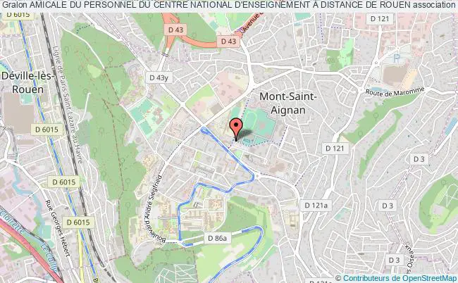 plan association Amicale Du Personnel Du Centre National D'enseignement À Distance De Rouen Mont-Saint-Aignan