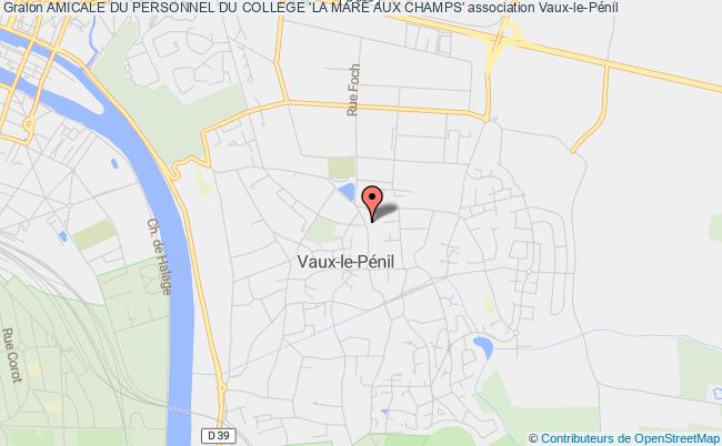 plan association Amicale Du Personnel Du College 'la Mare Aux Champs' Vaux-le-Pénil