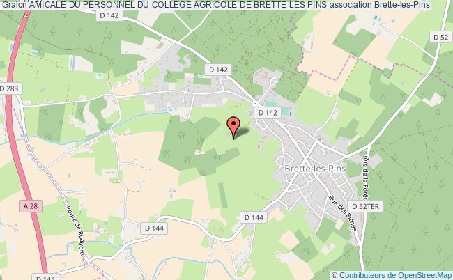 plan association Amicale Du Personnel Du College Agricole De Brette Les Pins Brette-les-Pins