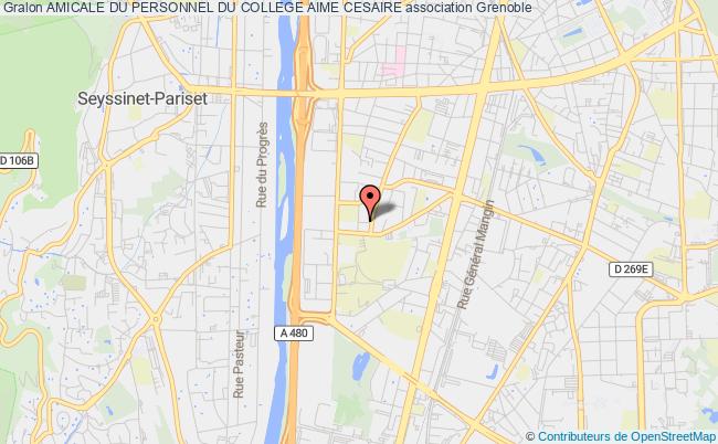 plan association Amicale Du Personnel Du College Aime Cesaire Grenoble Cedex 02