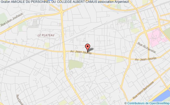 plan association Amicale Du Personnel Du College Albert Camus Argenteuil