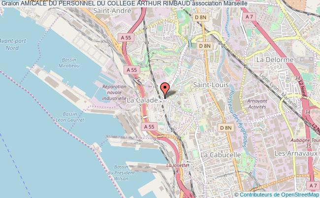 plan association Amicale Du Personnel Du College Arthur Rimbaud Marseille