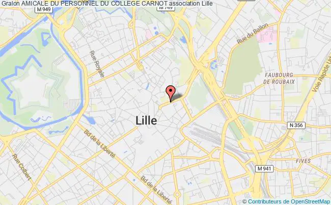 plan association Amicale Du Personnel Du College Carnot Lille