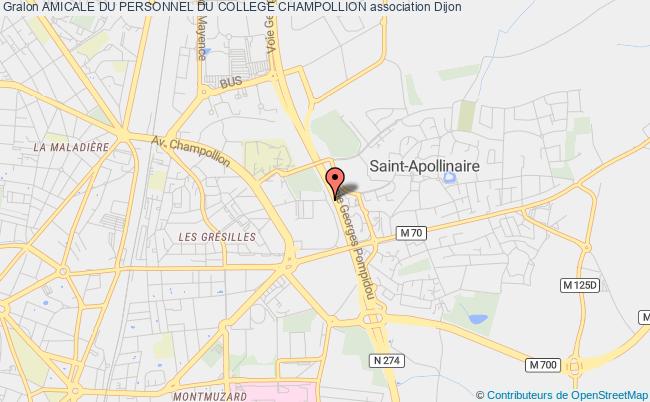 plan association Amicale Du Personnel Du College Champollion Dijon