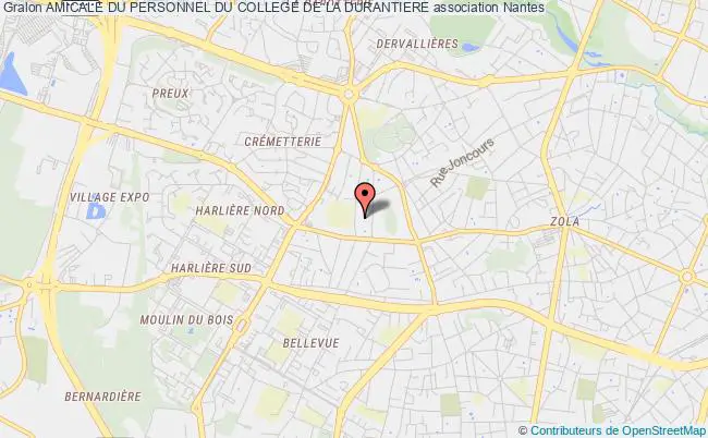 plan association Amicale Du Personnel Du College De La Durantiere Nantes