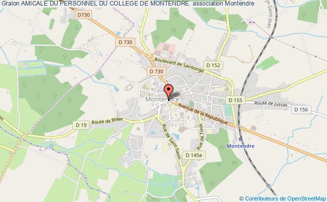 plan association Amicale Du Personnel Du College De Montendre. Montendre