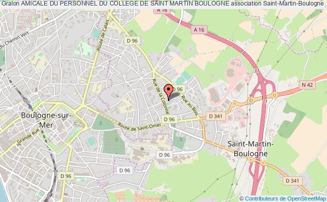 plan association Amicale Du Personnel Du College De Saint Martin Boulogne Saint-Martin-Boulogne