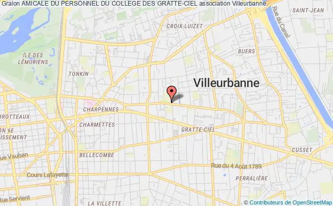 plan association Amicale Du Personnel Du College Des Gratte-ciel Villeurbanne