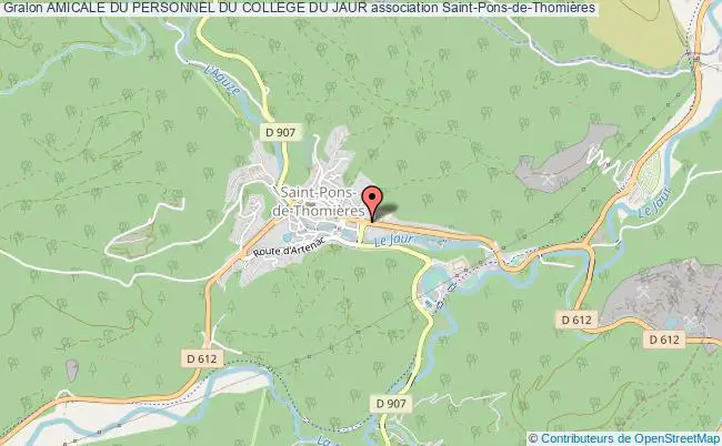 plan association Amicale Du Personnel Du College Du Jaur Saint-Pons-de-Thomières